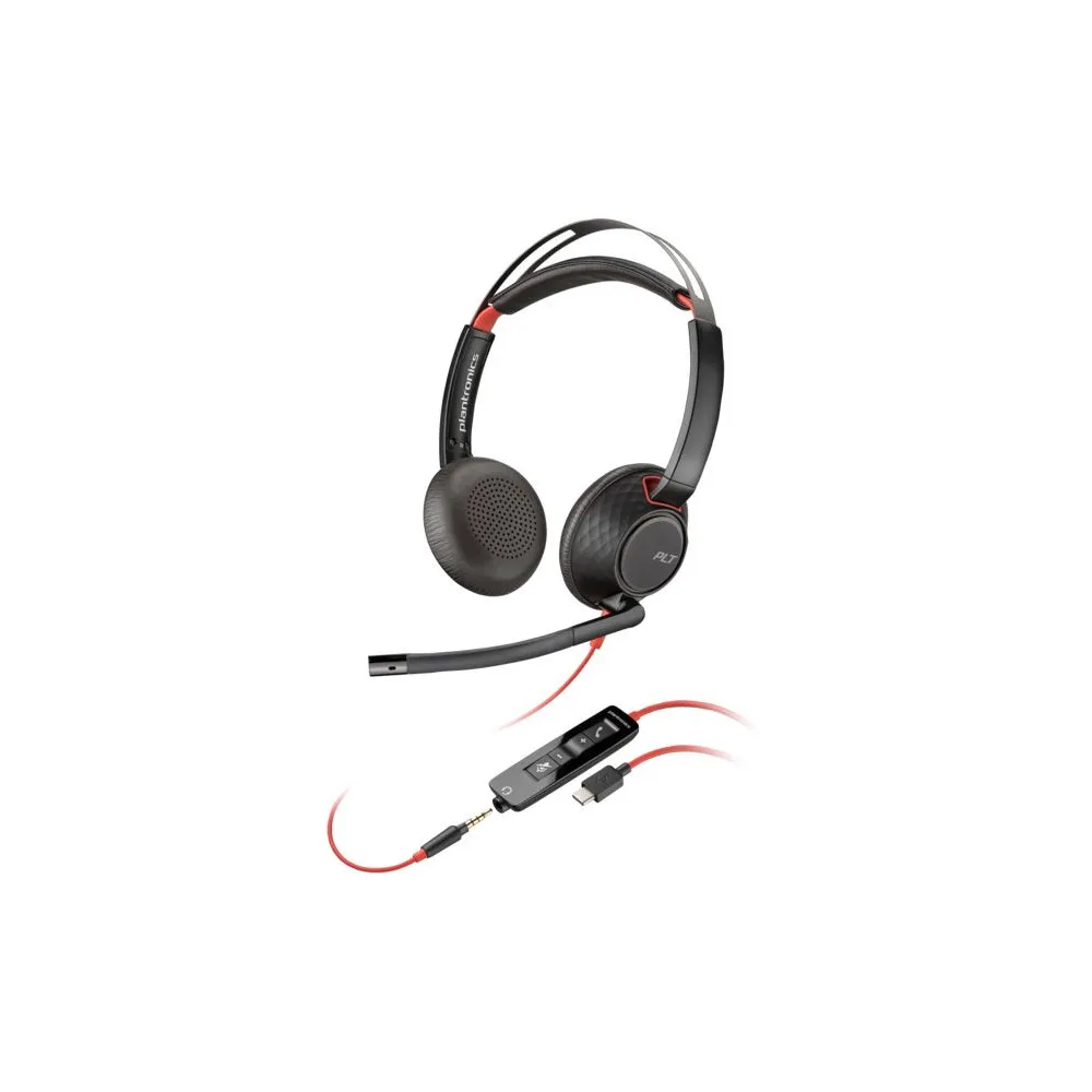 Zestaw słuchawkowy Poly Blackwire C5220 USB-C Headset +Inline Cable (Bulk) 805H3A6