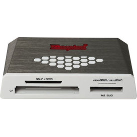 Czytnik kart pamięci Kingston USB 3.0 MicroSD MicroSDHC SD SDHC SDXC FCR-HS4 - Szary