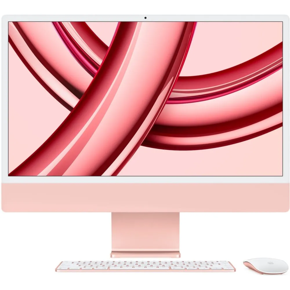 Komputer All-in-One Apple iMac 24 M3 2023 MQRU3ZE/A, Apple M3, 24" 4480x2520 Retina, 8GB, 512GB, Różowy, WiFi, macOS, 1CI | Skle
