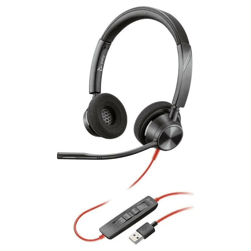 Słuchawki nauszne Plantronics Blackwire 3320 76J16AA - USB-A, Czarne