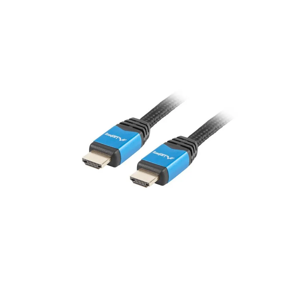 Kabel Lanberg Premium HDMI 2.0 CA-HDMI-20CU-0010-BL, 1 m, Czarny, Niebieski | Sklep ITnes.pl, IT for BUSINESS