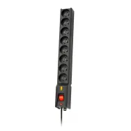 Listwa antyprzepięciowa Lestar LXA 816 3L - 8 gniazd, 5 m, Czarna - 1966004307 | Sklep ITnes.pl - IT for BUSINESS