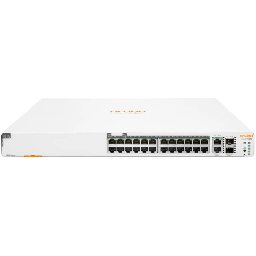 Switch zarządzalny HPE Aruba Instant On 1960 JL807A, 24x 100|1000Mbps RJ45, 2x 10Gbps RJ45, 2x 10Gbps SFP+, POE+ 370W | Sklep IT Switch zarządzalny HPE Aruba Instant On 1960 JL807A, 24x 100|1000Mbps RJ45, 2x 10Gbps RJ45, 2x 10Gbps SFP+, POE+ 370W | Sklep IT