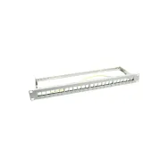 Patchpanel 19" Logilink NK4041 - pusty, 24 porty, 1U, do modułów Keystone, czarny