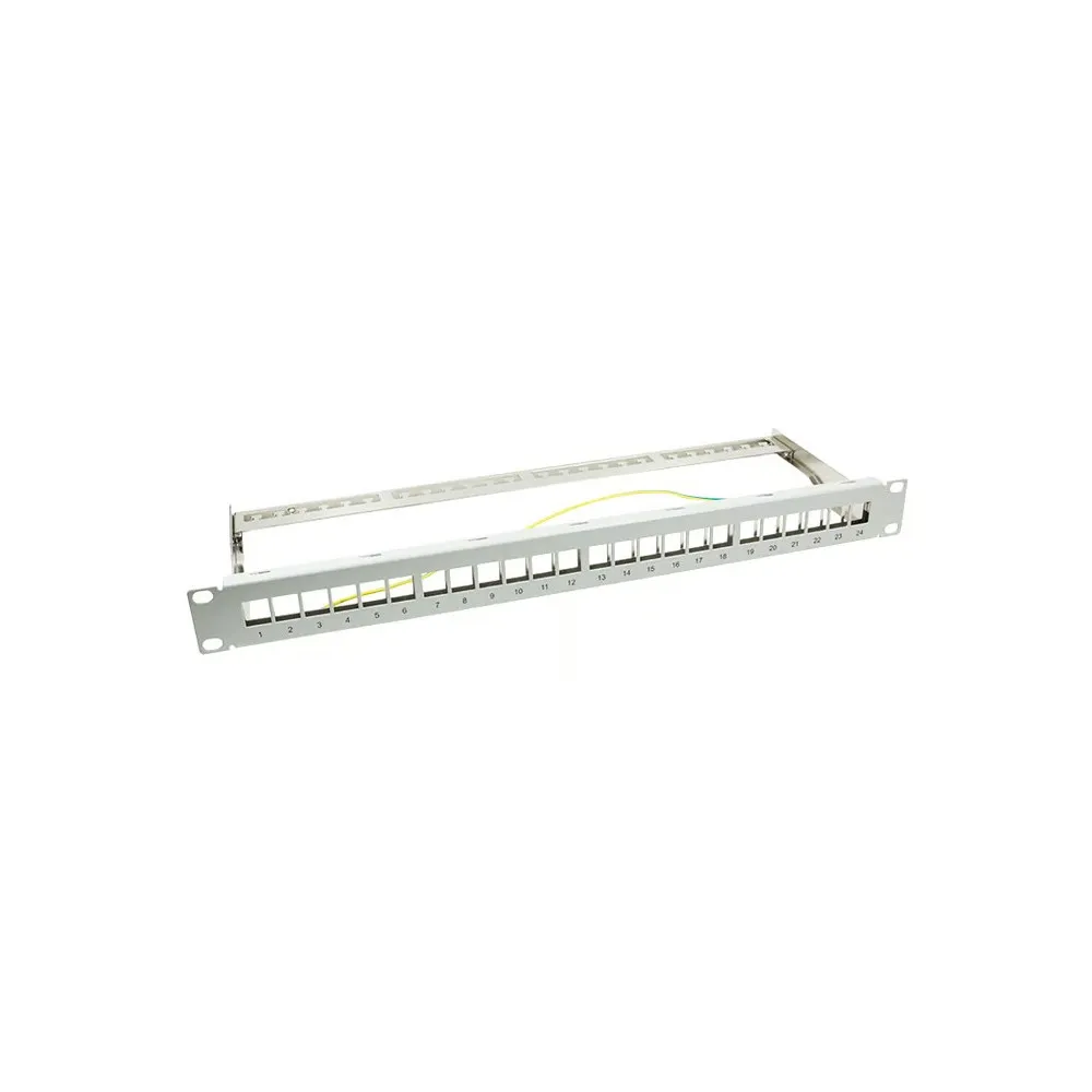 Patchpanel 19" Logilink NK4041 - pusty, 24 porty, 1U, do modułów Keystone, czarny