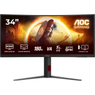 Monitor AOC CU34G4, 34", 3440x1440 (UWQHD), 180Hz, 21:9, zakrzywiony, Fast VA, FreeSync, HDR, 1 ms, Czarny | Sklep ITnes.pl, IT 