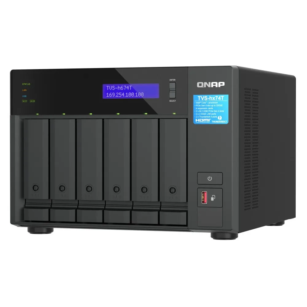 Serwer NAS QNAP Tower TVS-H674T-I5-3CE - Tower/Intel Core i5-12400/64 GB RAM/6 wnęk/3 lata Carry-in