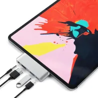 Replikator portów Satechi Mobile Pro Hub ST-TCMPHS - do urządzeń mobilnych USB-C, 60W, 4K HDMI, USB-A 3.0, Audio, Srebrny