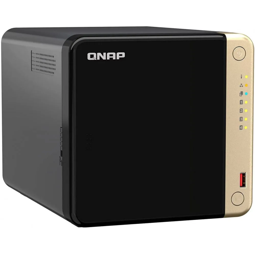 Serwer NAS QNAP Tower TS-464-ZZ9 - Tower/Intel Celeron N5105/N5095/16 GB RAM/18 TB/4 wnęki/3 lata Carry-in - zdjęcie