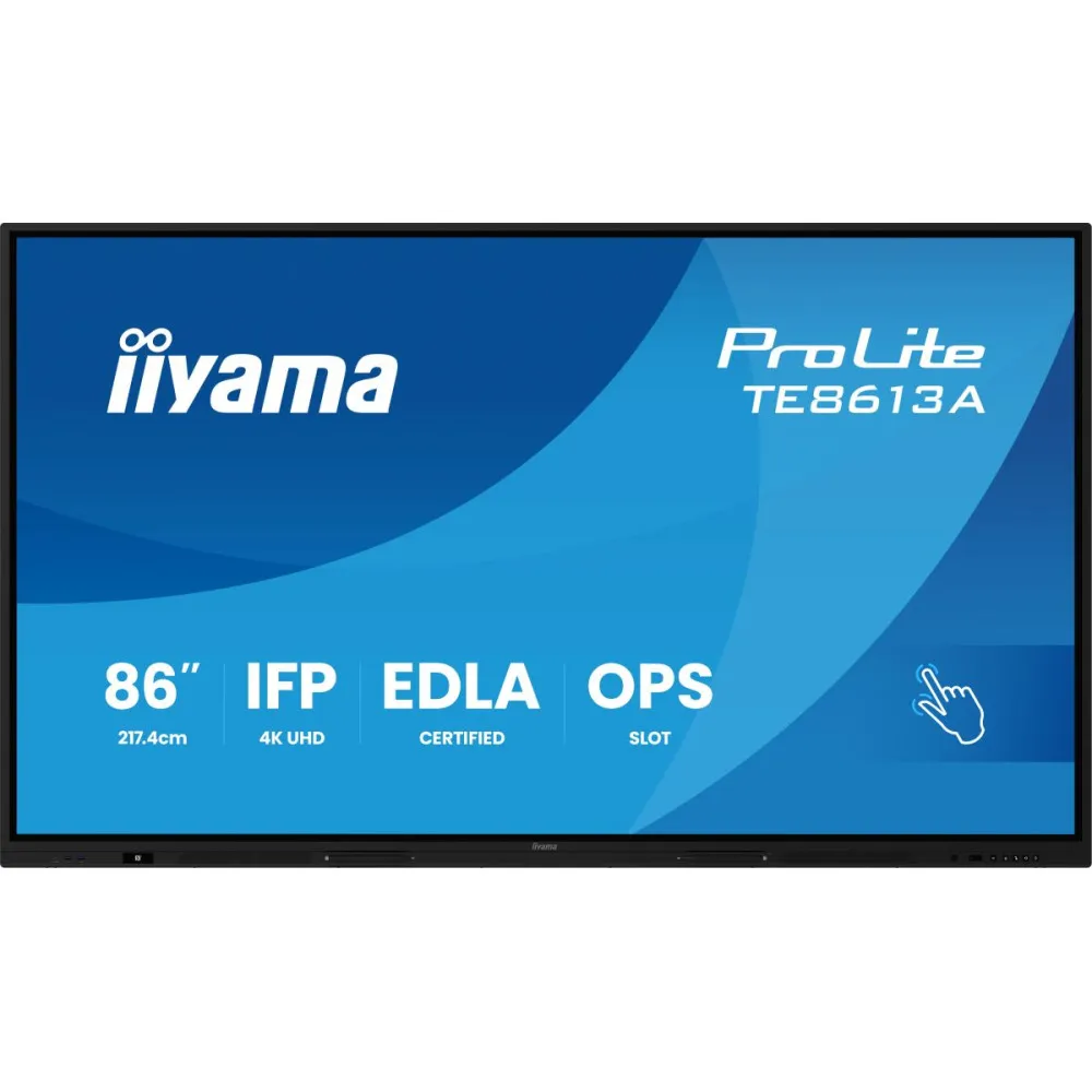 Monitor iiyama ProLite TE8613A-B1AG, 85,6", 3840x2160 (4K), IPS, 8 ms, MT, USB-C, Czarny | Sklep ITnes.pl, IT for BUSINESS