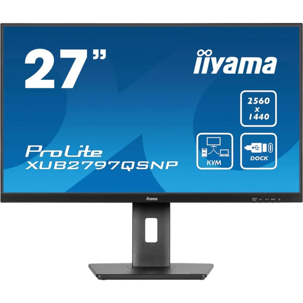 Monitor iiyama ProLite XUB2797QSNP-B1, 27", 2560x1440 (QHD), 100Hz, IPS, 1 ms, pivot, USB-C, Czarny | Sklep ITnes.pl, IT for BUS