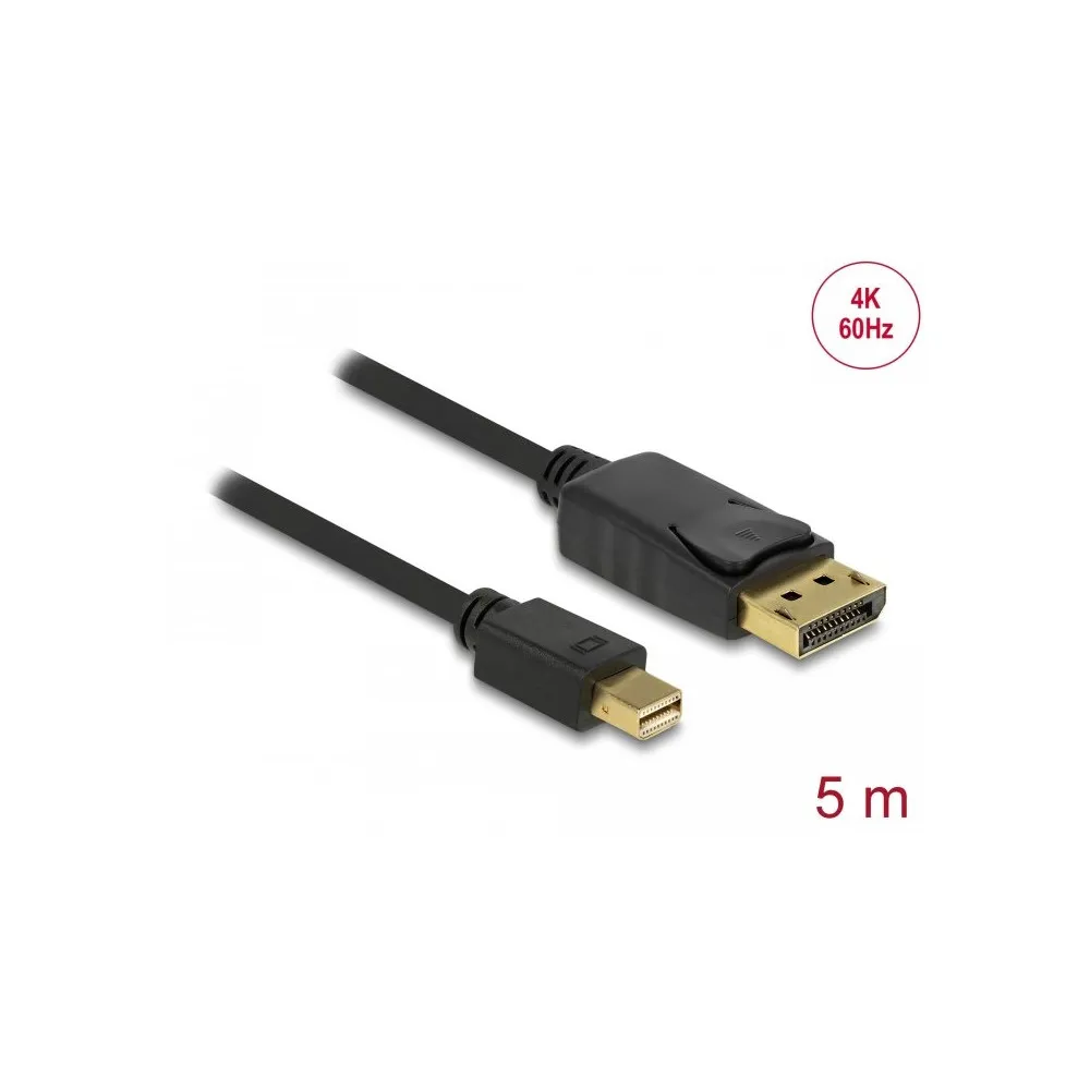 Kabel mini DisplayPort 1.2 do DisplayPort Delock 83479, 4K 60 Hz, 5 m, Czarny | Sklep ITnes.pl, IT for BUSINESS