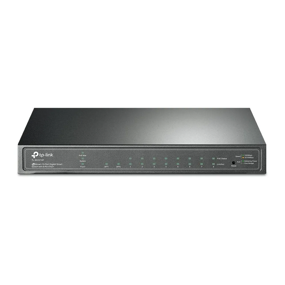Switch zarządzalny TP-Link TL-SG2210P, 8x 1GbE RJ45, 2x 1GbE SFP, PoE 58W | Sklep ITnes.pl, IT for BUSINESS
