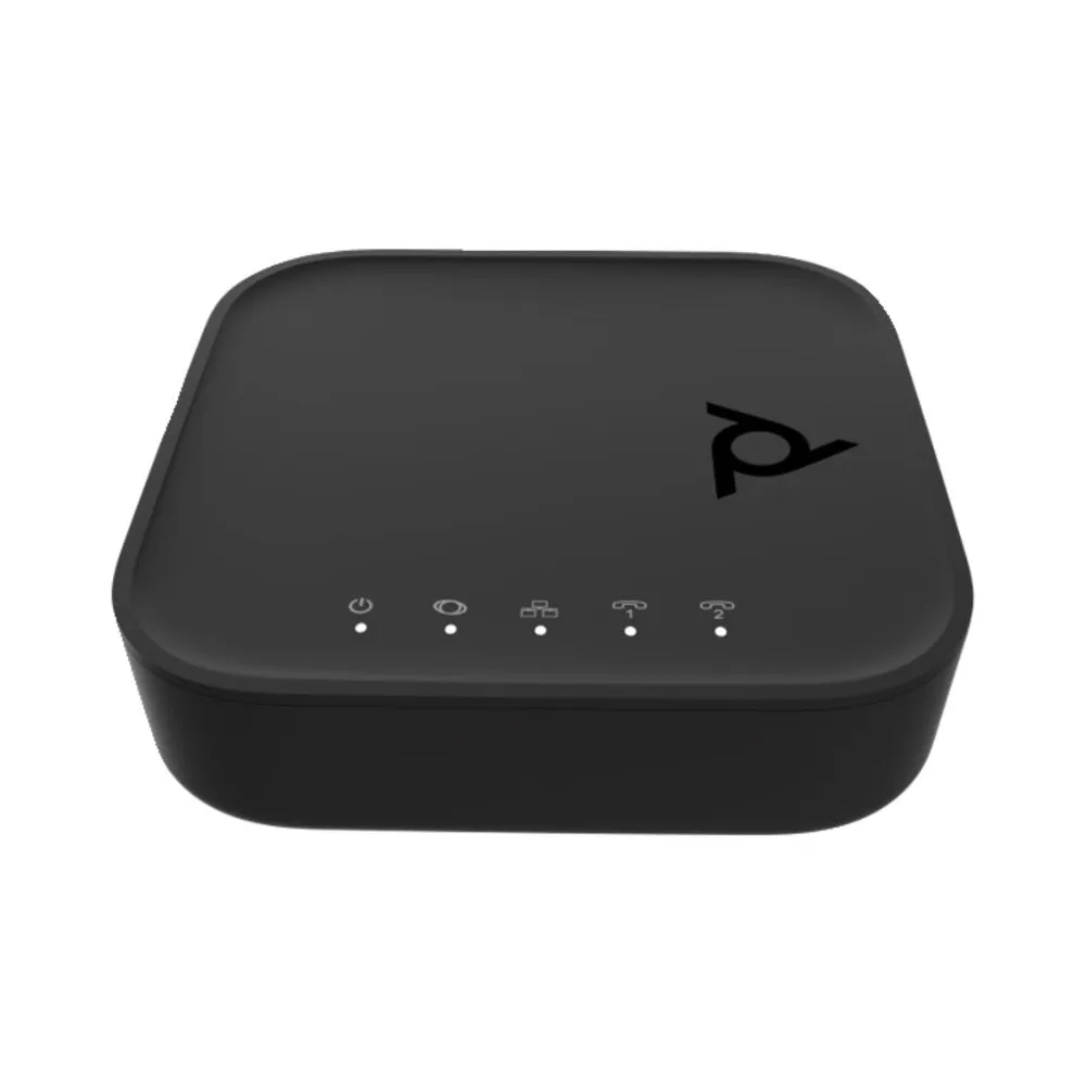 Poly ATA 402 2FXS Voice Port VoIP Adapter with Open SIP and Power Supply 8F3H5AA