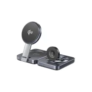 Ładowarka bezprzewodowa Unitek Qi2 Foldable 3-in-1 Charging Station P1300AGY01 - Szara