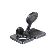 Ładowarka bezprzewodowa Unitek Qi2 Foldable 3-in-1 Charging Station P1300AGY01 - Szara