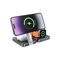 Ładowarka bezprzewodowa Unitek Qi2 Foldable 3-in-1 Charging Station P1300AGY01 - Szara