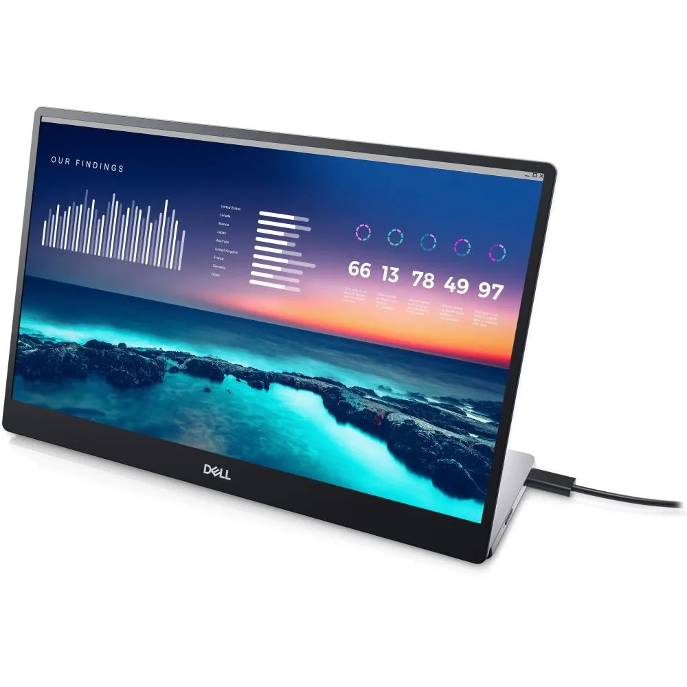 Monitor Dell P1424H 210-BHQQ - 14"/1920x1080 (Full HD)/60Hz/IPS/6 ms/USB-C/Srebrny - zdjęcie