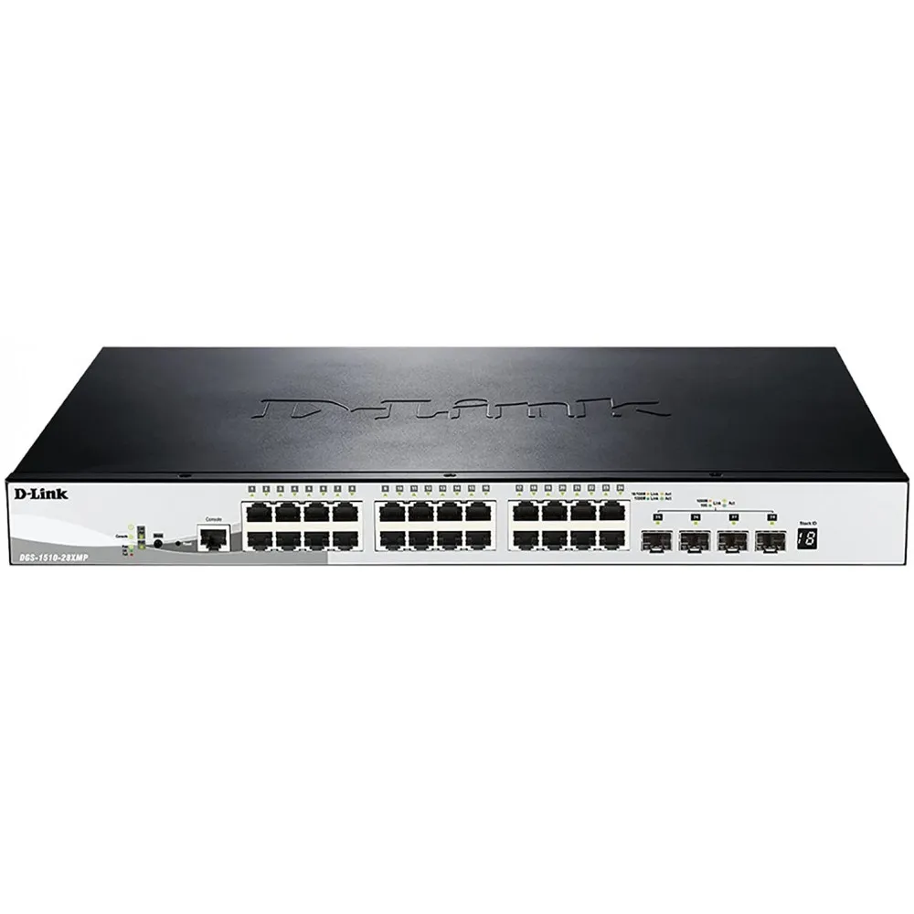 Switch zarządzalny D-Link DGS-1510-28XMP, 24x 10|100|1000Mbps, 4x 10Gbps SFP+, POE+ 370W, stackowalny | Sklep ITnes.pl, IT for B