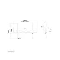 Uchwyt ścienny Neomounts by Newstar Flat Screen Wall Mount 60-100" LFD-W2640MP - Czarny