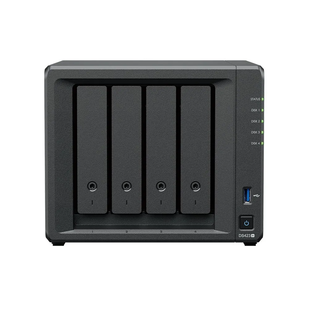 Serwer NAS Synology Desktop Plus DS423+, Tower, Intel Celeron J4125, 2GB RAM, 4 wnęki, 2 x M.2, 3 lata Carry-in | Sklep ITnes.pl