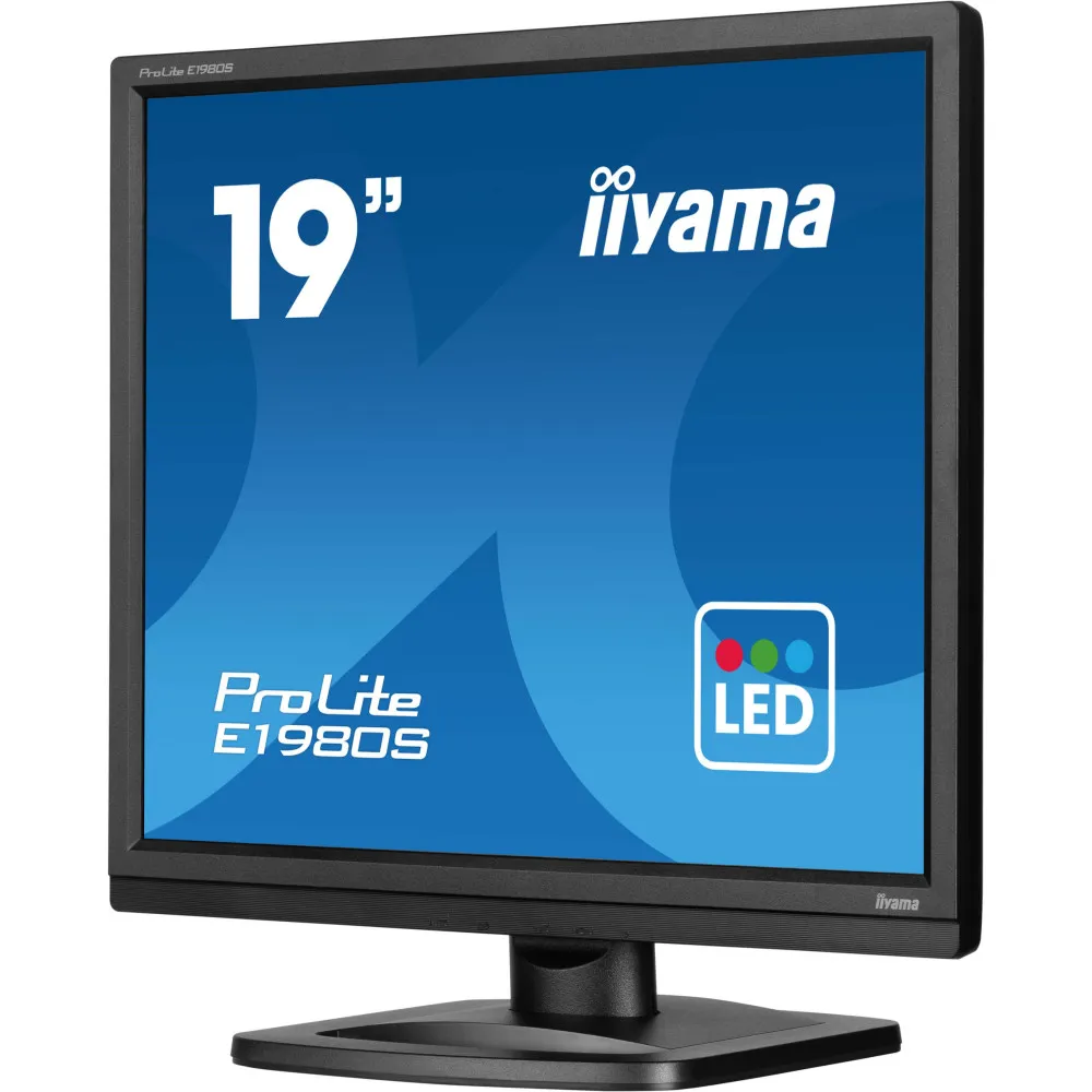 Monitor iiyama ProLite E1980S-B1 - 19"/1280x1024 (SXGA)/75Hz/5:4/TN/3 ms/Czarny - zdjęcie