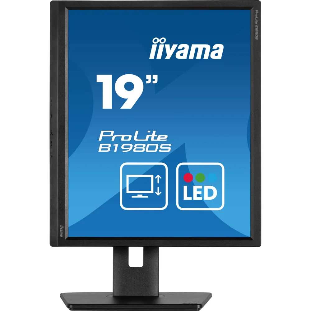 Zdjęcie produktu Monitor iiyama ProLite B1980S-B1 - 19"/1280x1024 (SXGA)/75Hz/5:4/TN/3 ms/pivot/Czarny