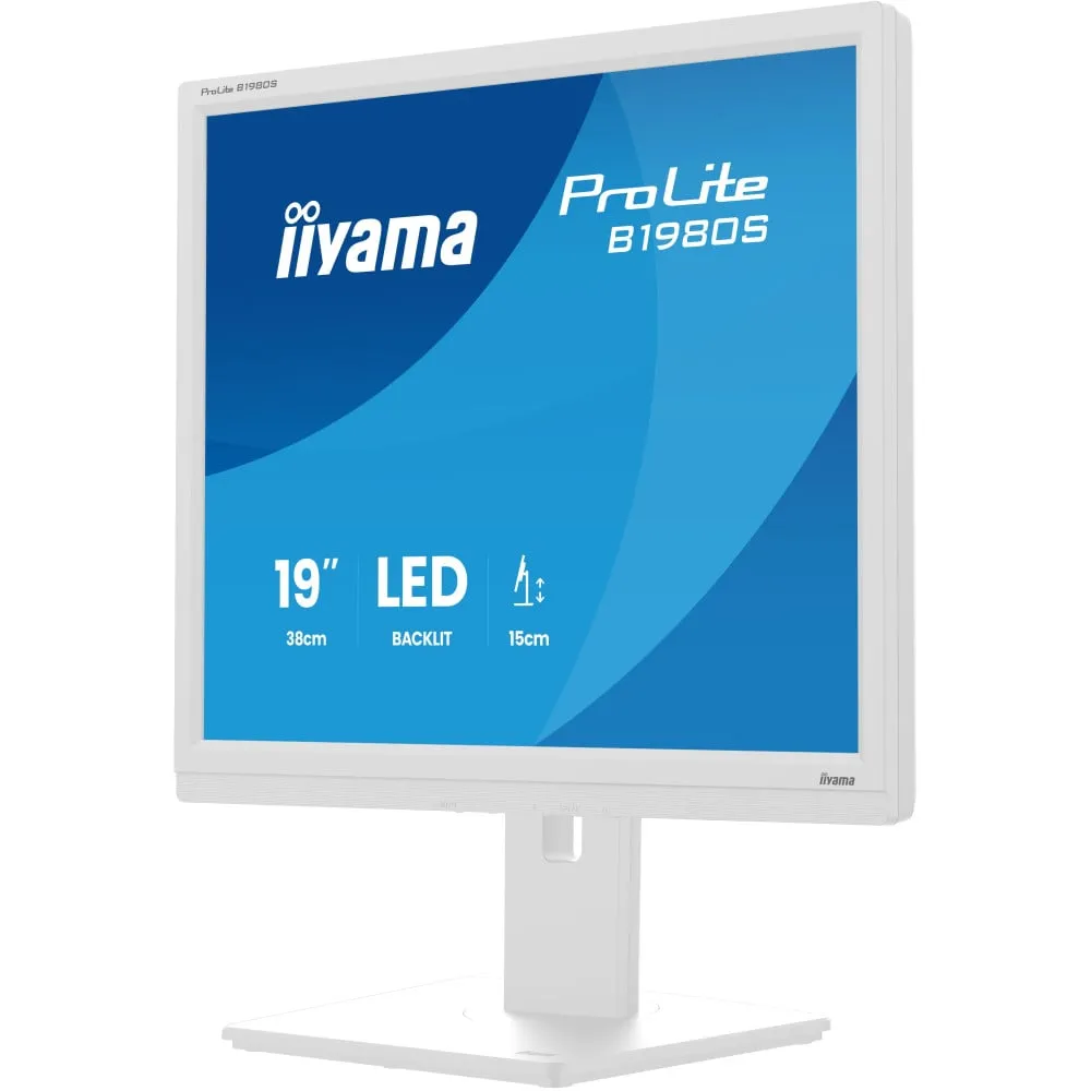 Zdjęcie produktu Monitor iiyama ProLite B1980S-W1 - 19"/1280x1024 (SXGA)/75Hz/5:4/TN/3 ms/pivot/Biaĺy