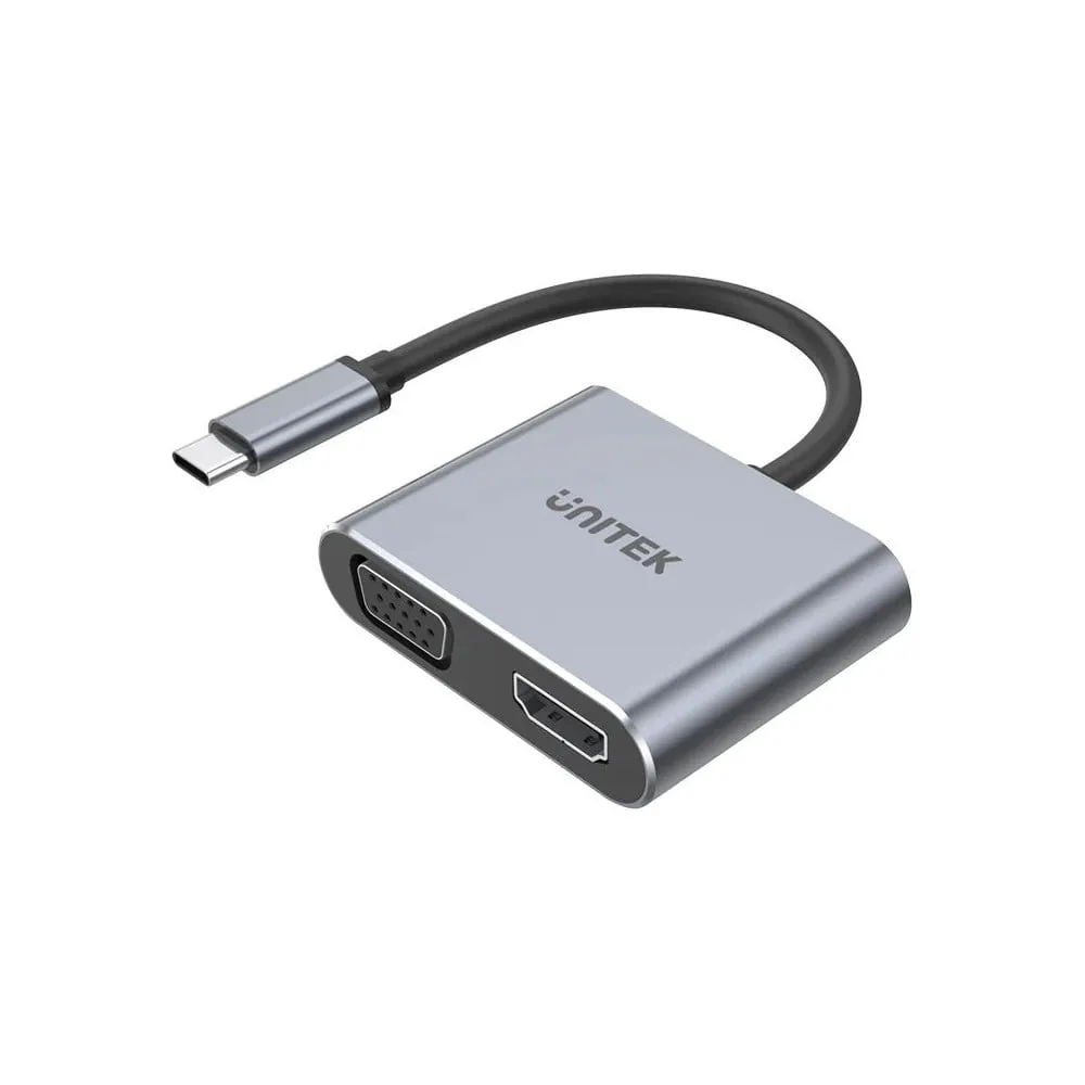 Adapter Unitek USB-C / HDMI 4K@60Hz VGA FullHD V1126A, Kolor srebrny | Sklep ITnes.pl, IT for BUSINESS