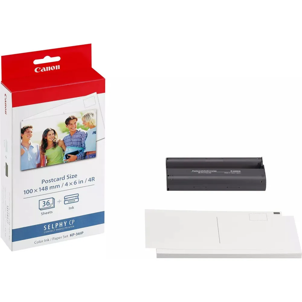 Zestaw Canon KP-36IP z kolorowym atramentem i papierem 7737A001 - 100 × 148 mm, 36 arkuszy