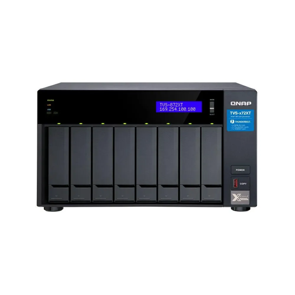 Serwer NAS QNAP Tower TVS-872XT-I5-DTL, Tower, Intel Core i5-8400T, 32GB RAM, 16TB, 8 wnęk, hot-swap | Sklep ITnes.pl, IT for BUSINESS