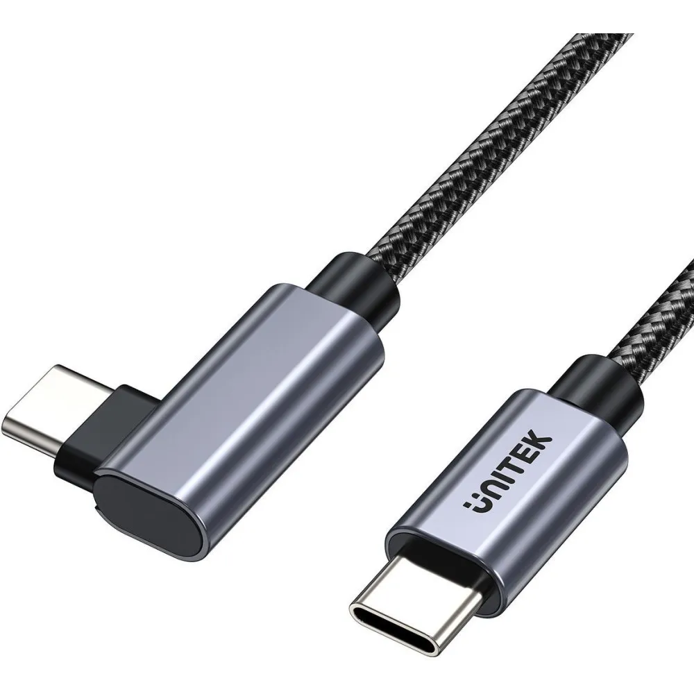 Kabel kątowy 90° Unitek C14123BK-5M, Power Delivery 100W, USB 2.0, 5m, Czarny | Sklep ITnes.pl, IT for BUSINESS
