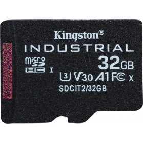 Karta pamięci Kingston Industrial MicroSDHC 32GB Class 10 UHS-I, U3 A1 V30 + adapter SDCIT2, 32GBSP - zdjęcie poglądowe 1