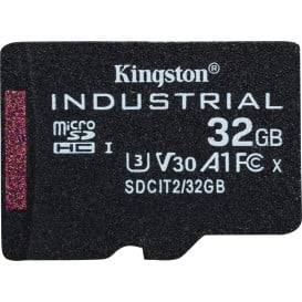 Karta pamięci Kingston Industrial MicroSDHC 32GB Class 10 UHS-I/U3 A1 V30 SDCIT2/32GBSP - Czarna