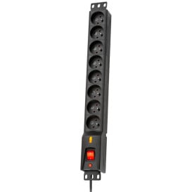 Listwa zasilająca rack Lestar LXARM 810 3L PDU 1966004437 - 8 gniazd, 1,5m, Czarna