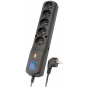 Listwa antyprzepięciowa Lestar LV-530WA 5WA 3L G-A 3,0M CZARNY - 5 gniazd, 3 m, Czarna