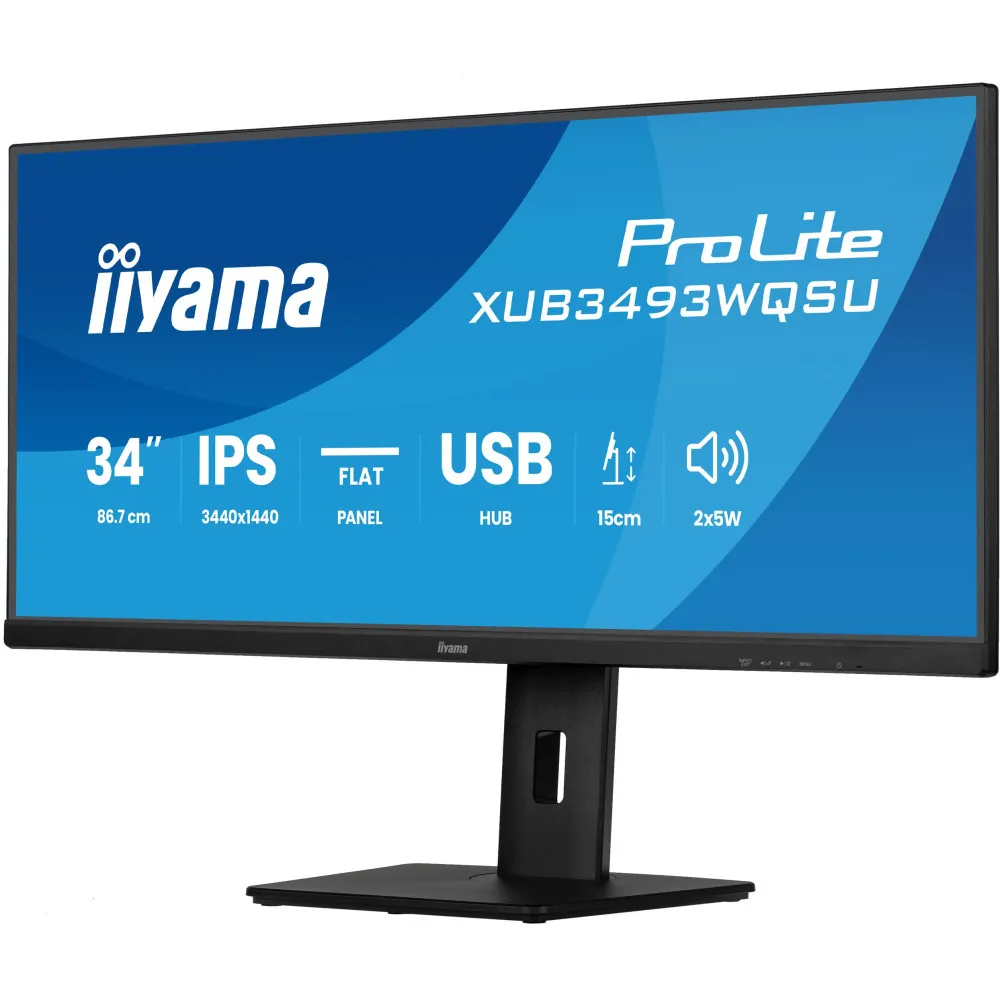 Zdjęcie produktu Monitor iiyama ProLite XUB3493WQSU-B6 - 34"/3440x1440 (UWQHD)/120Hz/21:9/IPS/HDR/1 ms/Czarny