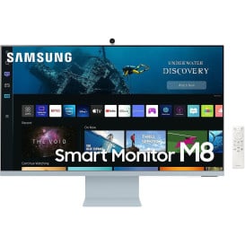 Monitor Samsung Smart LS32BM80BUUXEN - 32"/3840x2160 (4K)/60Hz/VA/HDR/4 ms/kamera/USB-C/Niebieski