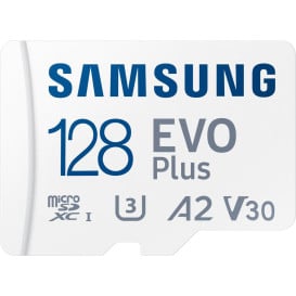 Karta pamięci Samsung EVO Plus 2021 MicroSDXC 128GB Class 10 UHS-I/U3 A2 V30 MB-MC128KA/EU - Biała