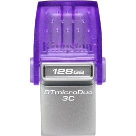 Pendrive Kingston DataTraveler MicroDuo 3C G3 128GB USB-A/USB-C DTDUO3CG3/128GB - Kolor srebrny, filetowy