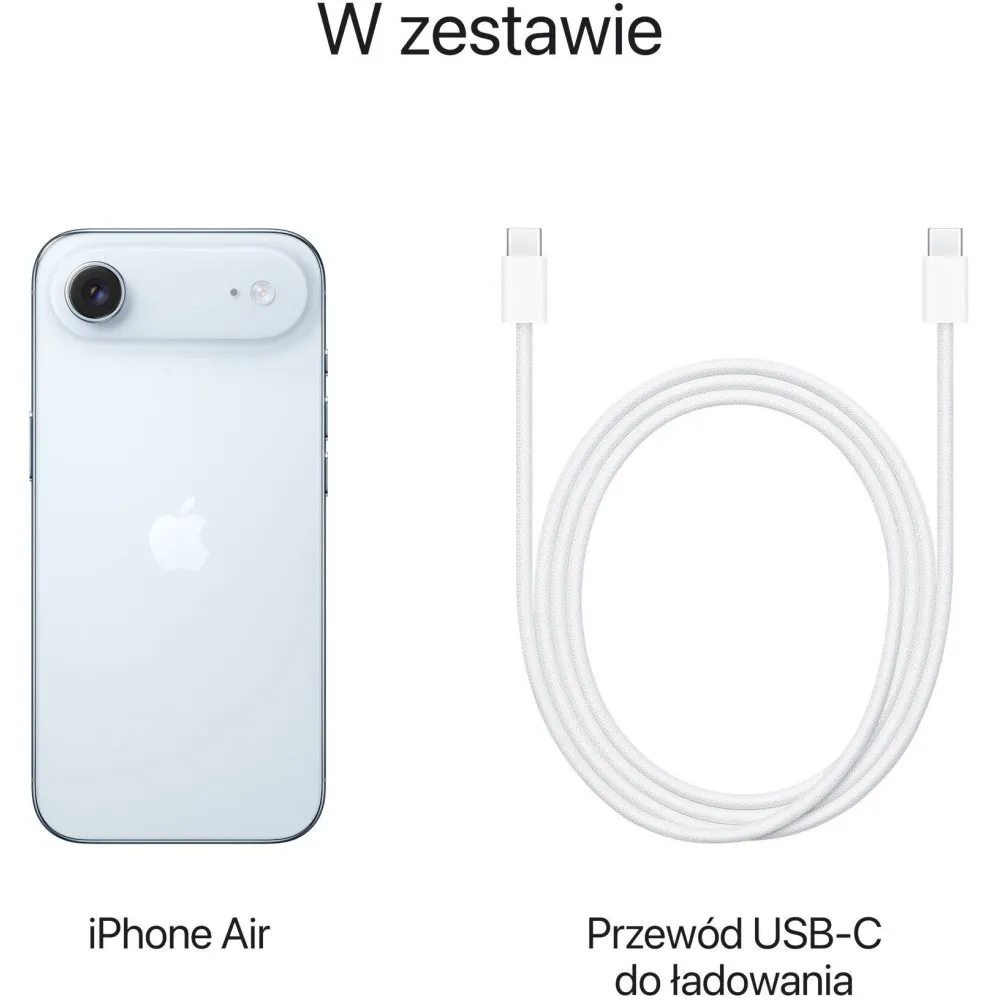 Smartfon Apple iPhone Air MG304HX/A - A19 Pro/6,5" 2736x1260/1TB/RAM 12GB/5G/Niebieski/Aparat 48+18Mpix/iOS/1 rok Carry-in