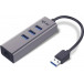 Hub i-tec USB I-TEC 1x RJ-45 3x USB-A 3.0 U3METALG3HUB - Kolor grafitowy