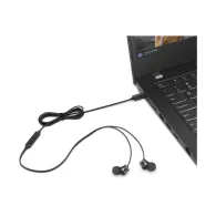 Słuchawki douszne Lenovo USB-C Wired In-Ear Headphones 4XD1J77351 - Czarne