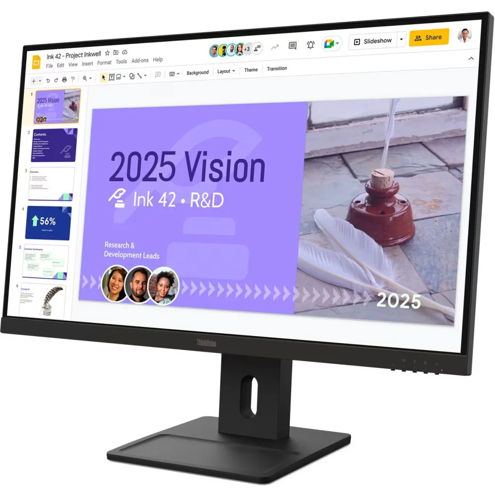 Monitor Lenovo ThinkVision 64BDGAT4EU - 27/2560x1440 (QHD)/100Hz/IPS/4 ms/pivot/Czarny - zdjęcie
