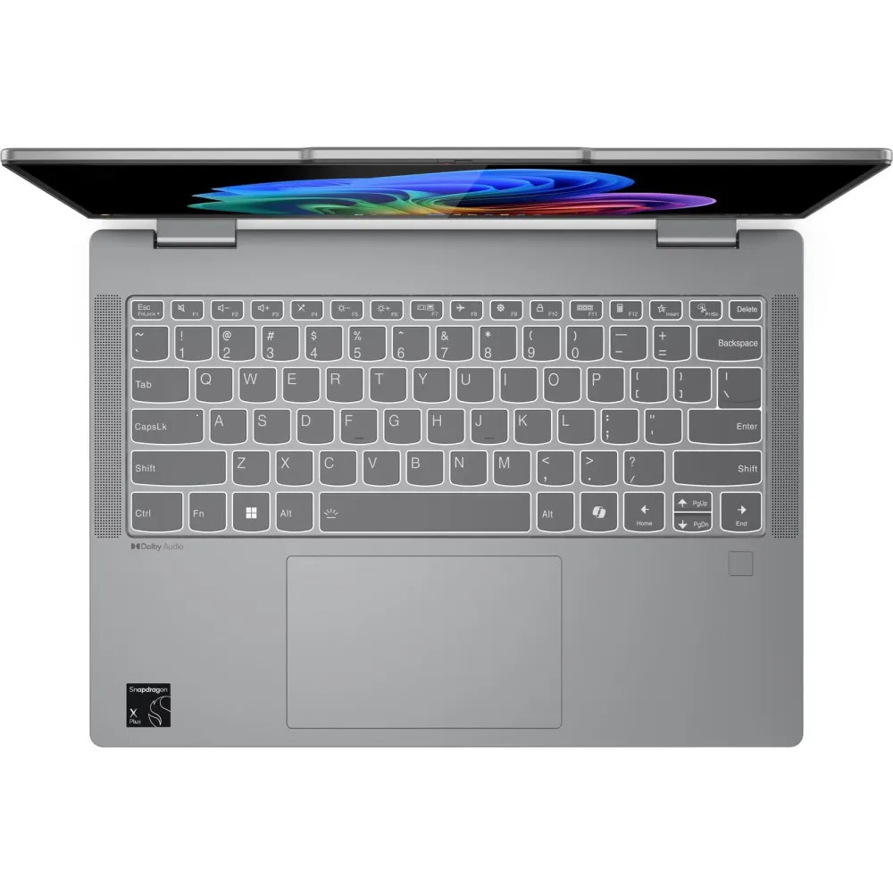 Zdjęcie produktu Laptop Lenovo IdeaPad 5 2-in-1 14Q8X9 83GH002FPB - Snapdragon X Plus X1P-42-100/14" WUXGA OLED MT/RAM 16GB/512GB/Szary/Win 11 Pro/2CI