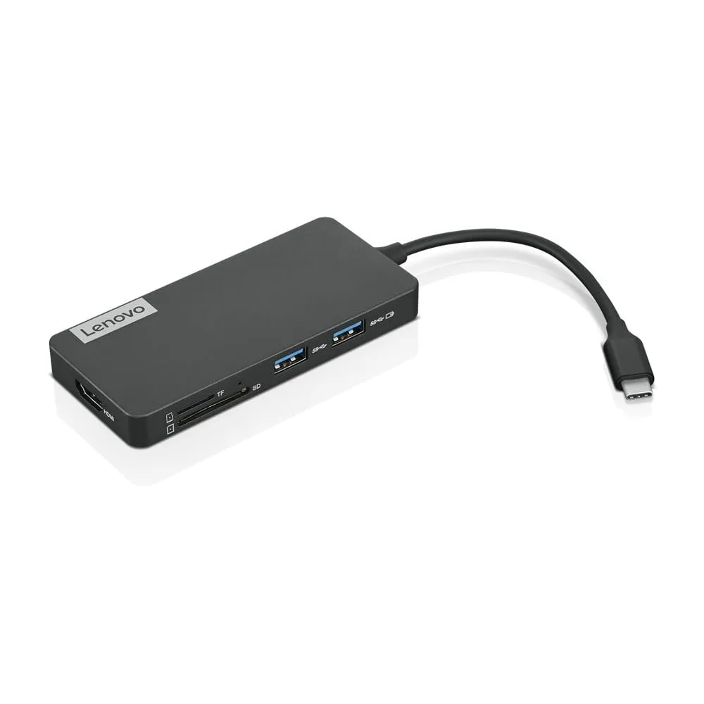 Replikator portów Lenovo USB-C 7-in-1 Hub GX90T77924 - 2x USB-A 3.0, 1x USB 2.0, 1x HDMI 1.4, 1x USB-C, Czytniki TF i SD