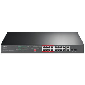 Switch niezarządzalny TP-Link TL-SL1218MP - 16x 10|100Mbps, 2x 1000Mbps RJ45/SFP, POE+ 250W