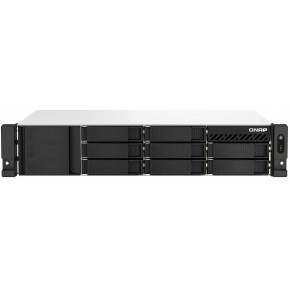 Serwer NAS QNAP Rack TS-873AEU-RP-4G - Rack (2U), Ryzen 5 2600 3,4 GHz (3.4GHz ,  3.9GHz; 6 rdzeni ,  12 wątków; 65W), 8 GB RAM, 8 wnęk, 3DtD - zdjęcie 3