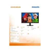 Monitor Philips 243V5LSB5/00, 23,6", 1920x1080 (FHD), 60Hz, TN, 5 ms, Czarny | Sklep ITnes.pl, IT for BUSINESS