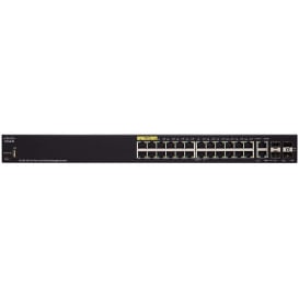 Switch zarządzalny Cisco SF350-24P-K9-EU - 24x 10|100Mbps, 2x 1000Mbps RJ45|SFP, 2x 1000Mbps SFP, POE